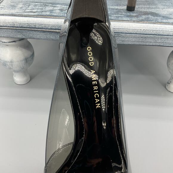 NEW Good American Women’s Cinderella Pointed Toe Pumps Black Size 10 - Picture 5 of 10
